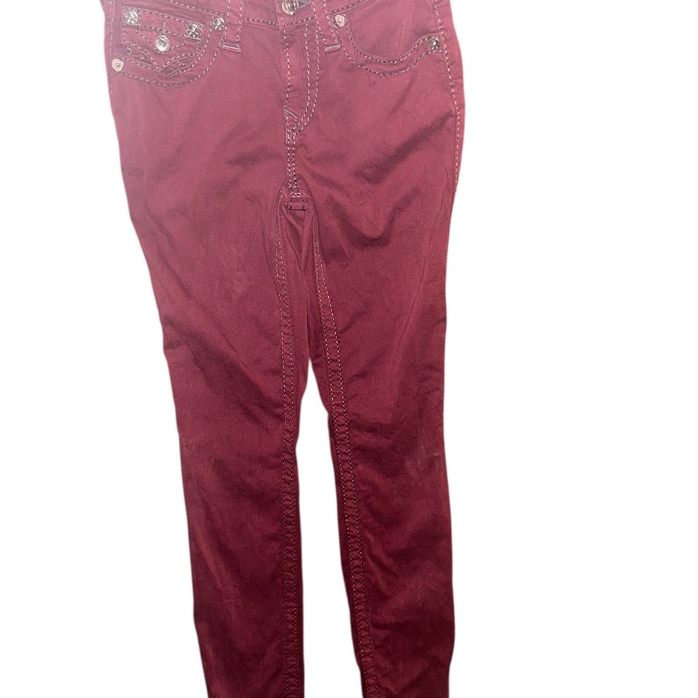 True Religion Women's Deep Red Skinny Jeans